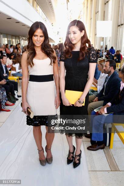 Actresses Jordana Brewster and Kim Sa-Rang attend the Tory Burch Runway Show during the Spring 2013 Mercedes-Benz Fashion Week at Avery Fisher Hall...