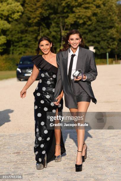 Clotilde Courau and Vittoria di Savoia attend the Valentino Haute Couture Fall/Winter 2023/2024 show as part of Paris Fashion Week at Chateau de...