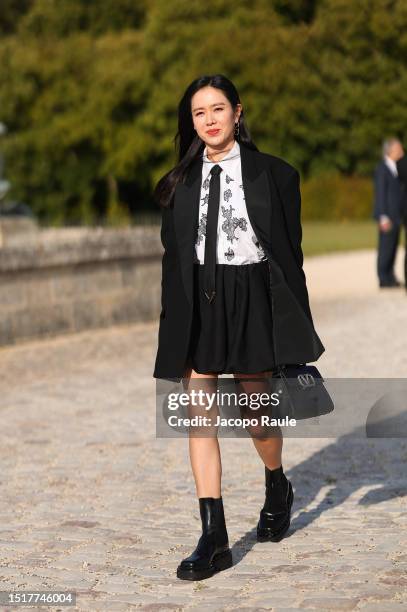 Son Ye-jin attends the Valentino Haute Couture Fall/Winter 2023/2024 show as part of Paris Fashion Week at Chateau de Chantilly on July 05, 2023 in...