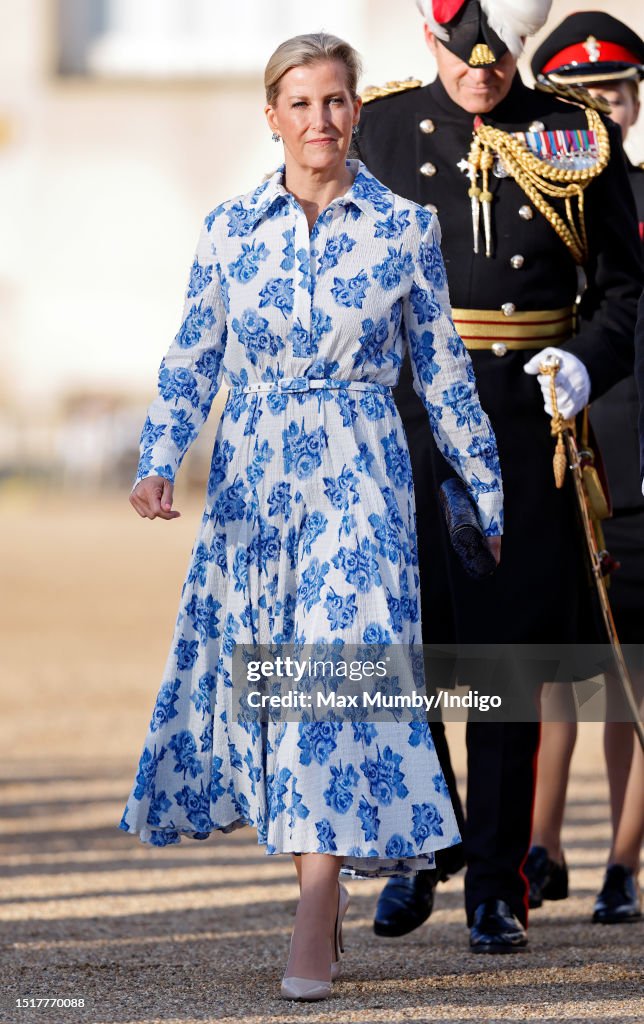 The Duchess Of Edinburgh Takes Salute At The Household Division Beating Retreat Musical Spectacular