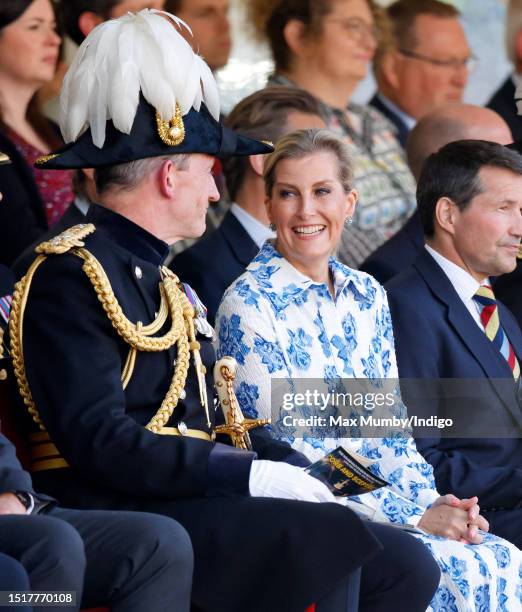 Sophie, Duchess of Edinburgh, accompanied by Major General Sir Chris Ghika , Major General Commanding the Household Division and General Officer...