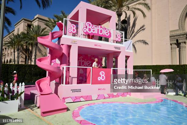 Atmosphere at the premiere of "Barbie" held at Shrine Auditorium and Expo Hall on July 9, 2023 in Los Angeles, California.