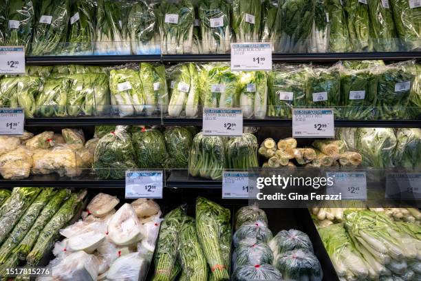 Many varieties of Bok Choy are available in the vast produce area at the new Ranch 99 market on June 28, 2023 in Eastvale, California.