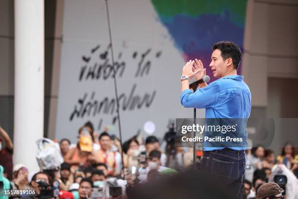 The Move Forward Party leader, Pita Limjaroenrat, attends a rally where he expressed his readiness to be the 30th Prime Minister of Thailand. The...