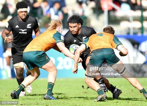 Ben Ake of New Zealand U20 during the World Rugby U20 Championship 2023, 5th Place semi final match between New Zealand and Australia at Athlone...