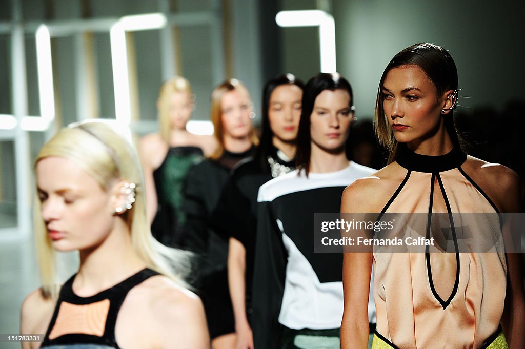 Models walk the runway during the Rodarte Runway Show during the ...