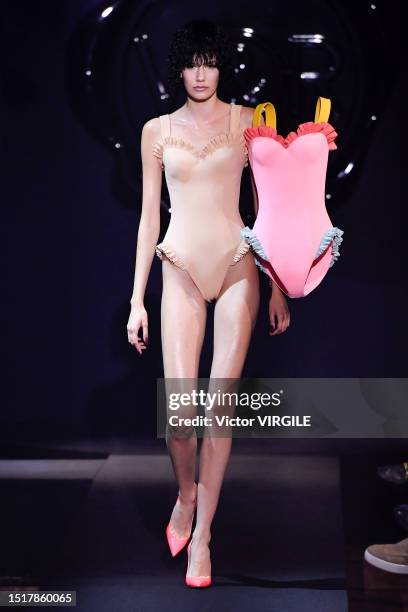 Model walks the runway during the Viktor and Rolf Haute Couture Fall/Winter 2023-2024 fashion show as part of the Paris Haute Couture Fashion Week on...