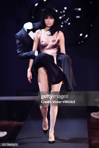 Model walks the runway during the Viktor and Rolf Haute Couture Fall/Winter 2023-2024 fashion show as part of the Paris Haute Couture Fashion Week on...