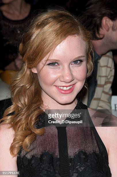 Madisen Beaty attends the Jenny Packham 2013 Mercedes-Benz Fashion Week Show at The Studio Lincoln Center on September 11, 2012 in New York City.