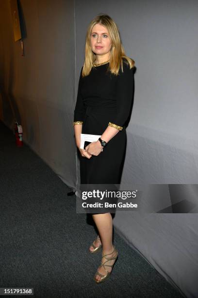 Designer Jenny Packham attends the Jenny Packham show during Spring 2013 Mercedes-Benz Fashion Week at The Studio Lincoln Center on September 11,...