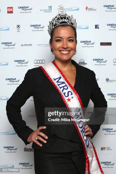 Miss World 2012 April Lufriu attends Cantor Fitzgerald & BGC Partners host annual charity day on 9/11 to benefit over 100 charities worldwide at...