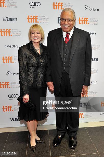 Cecilia Hart and Actor James Earl Jones attend the "Show Stopper: The Theatrical Life Of The Garth Drabinsky" Premiere during the 2012 Toronto...