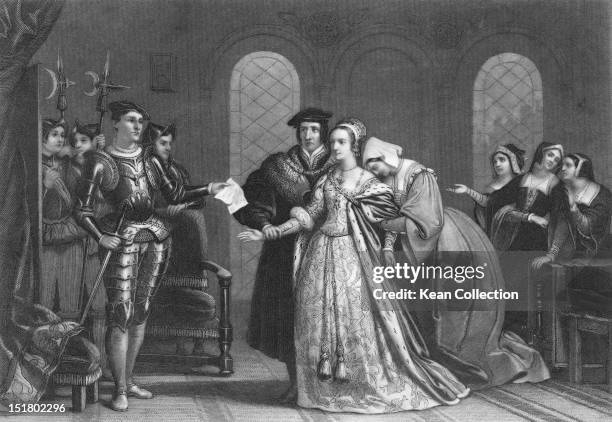 English noblewoman Lady Jane Grey is arrested on the orders of Queen Mary I, London, 1553. She was charged with high treason and executed by...