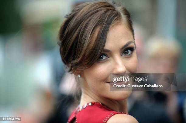 Minka Kelly is seen at Lincoln Center for the Performing Arts on September 11, 2012 in New York City.