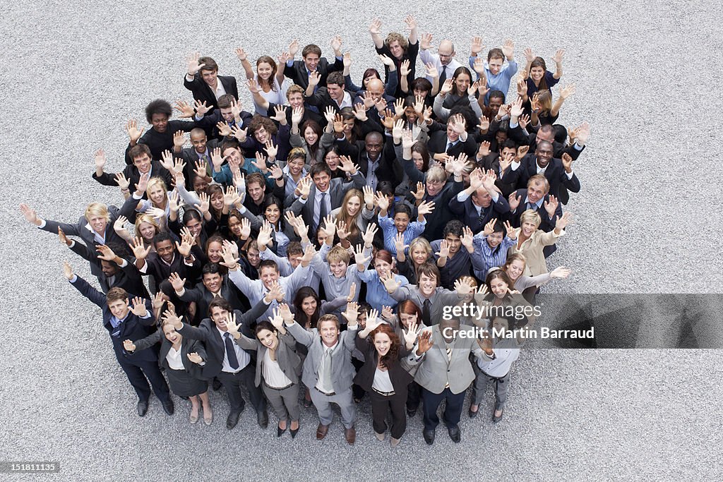 Porträt von winkt business Personen