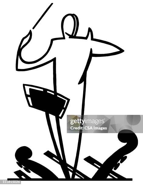 conductor - symphony conductor stock illustrations