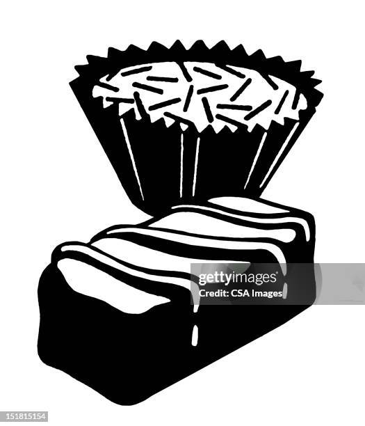 two chocolates - candy bar stock illustrations