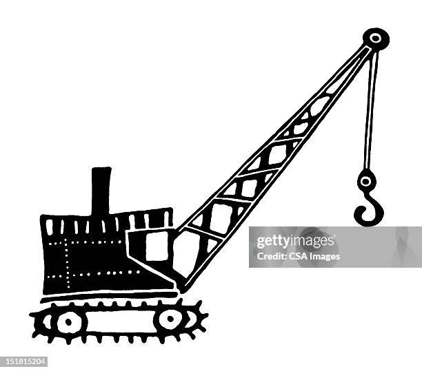 stockillustraties, clipart, cartoons en iconen met crane - crane machinery