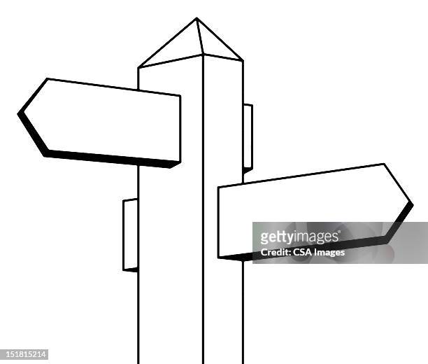 blank direction signs - directional sign stock illustrations