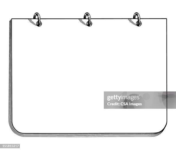 blank sheet in binder - binder paper stock illustrations