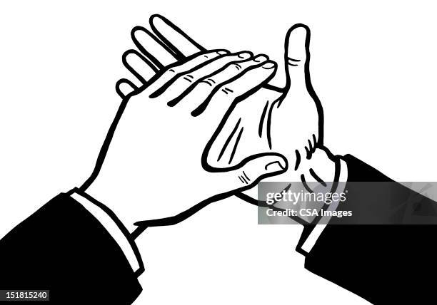 hands clapping - applause hands stock illustrations