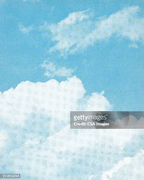 blue sky and clouds - himmel stock-grafiken, -clipart, -cartoons und -symbole