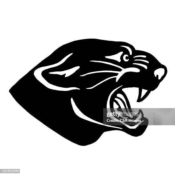 panther growling - snarling stock illustrations