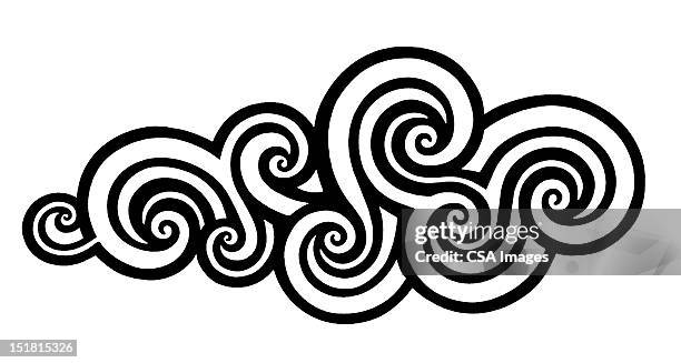 ilustrações, clipart, desenhos animados e ícones de swirl waves - mare