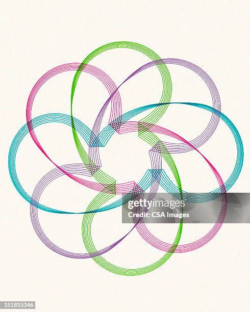 swirly line design - spirograph stock illustrations