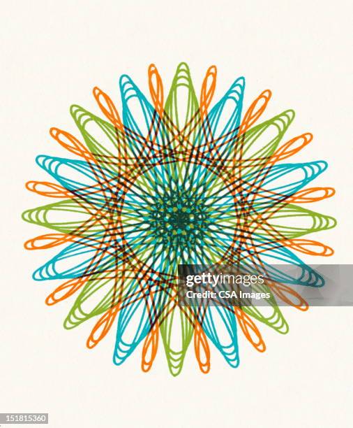 burst line design - spirograph stock illustrations