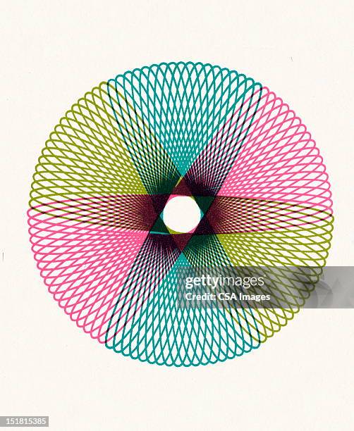 multi color line design - spirograph stock illustrations
