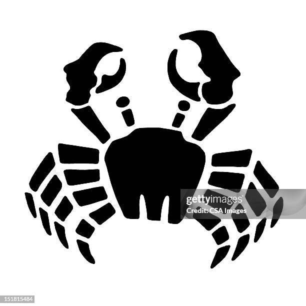 stockillustraties, clipart, cartoons en iconen met crab - astrologisch teken