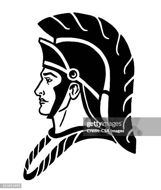 roman soldier - classical style stock illustrations