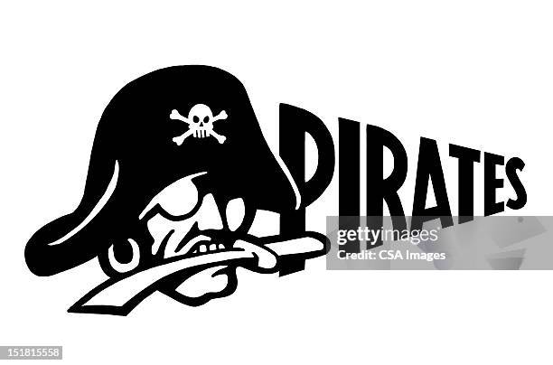 word pirate and pirate - eye patch stock illustrations