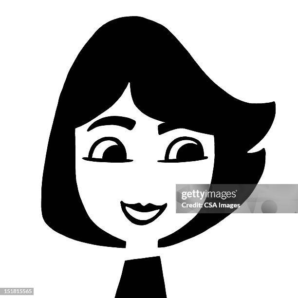 woman looking to the side - sideways glance stock illustrations