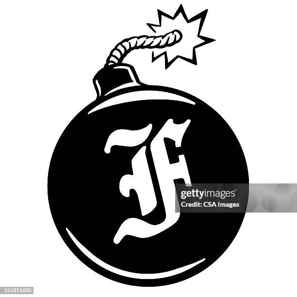 f bomb - bombe stock-grafiken, -clipart, -cartoons und -symbole