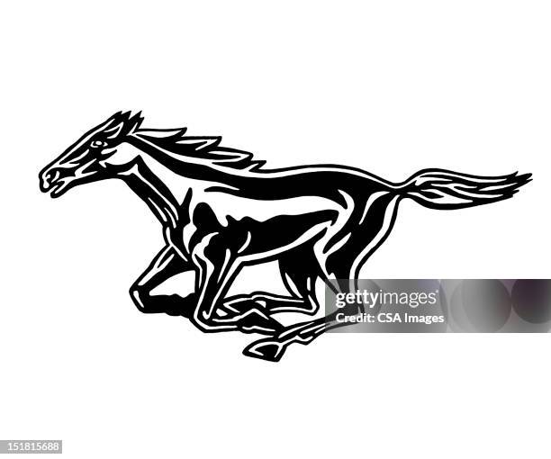 horse running - horse running stock illustrations