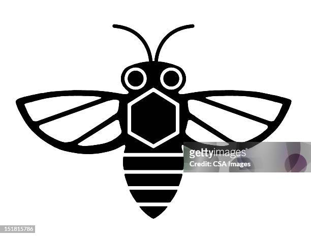 stylized bee - wasp 幅插畫檔、美工圖案、卡通及圖標