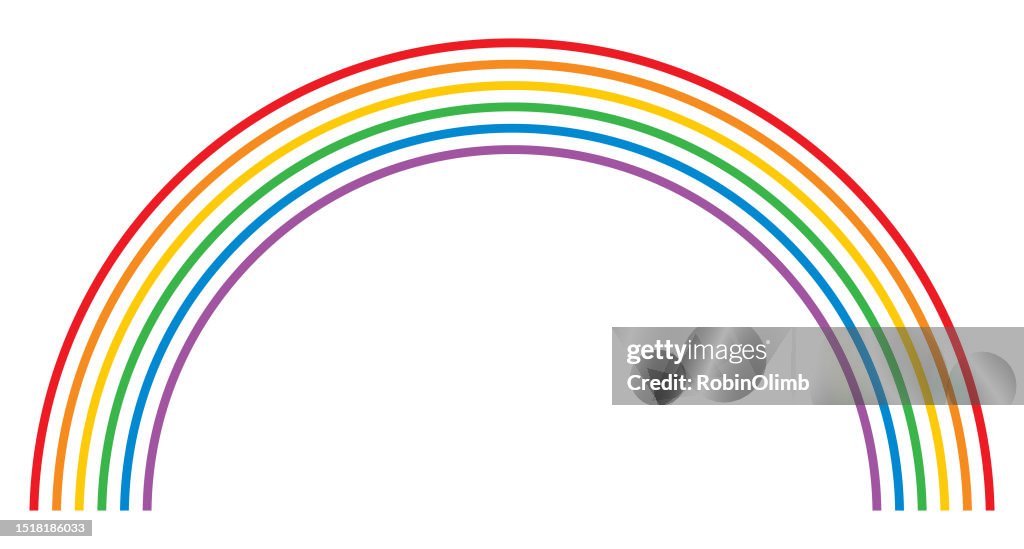 Simple Rainbow Line Colorful Lines Rainbow Rainbow High-Res Vector Graphic - Getty Images