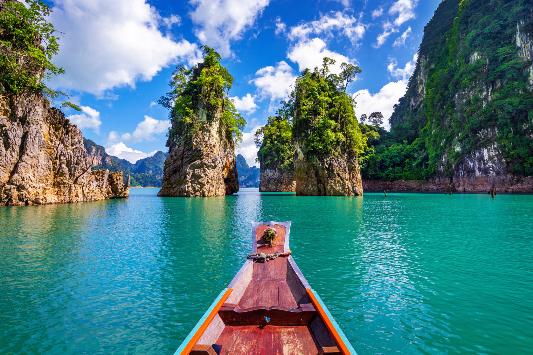 Beautiful mountains in Ratchaprapha Dam at Khao Sok National Park, Surat Thani Province, Thailand. Beautiful mountains in Ratchaprapha Dam at Khao Sok National Park, Surat Thani Province, Thailand.