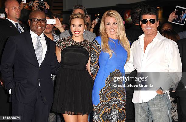 Reid, Demi Lovato, Britney Spears and Simon Cowell arrives at the "The X Factor" Season 2 Premiere Party at Grauman's Chinese Theatre on September...