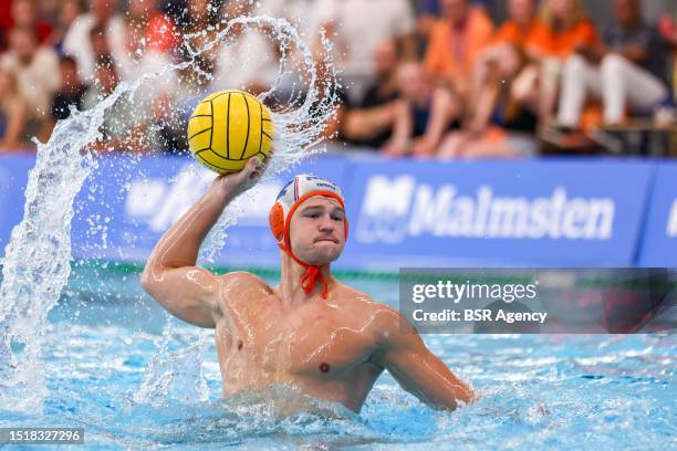 Guus Wolswinkel of the Netherlands during the LEN European Waterpolo Championships 2024 Qualification match Netherlands v Portugal on June 24, 2023...