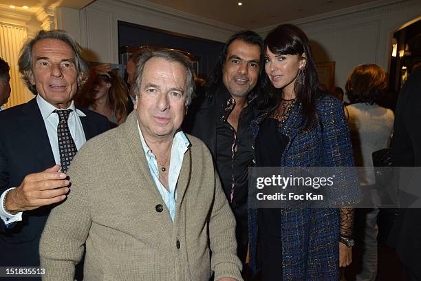 Daniel Porthault CEO Bertrand Djian, Paul Loup Sulitzer, Chayan Khoi and his girl guest attend the Vendanges Montaigne 2012 in the Daniel Porthault...