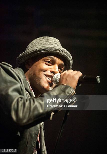Austin Brown performs during the Music Choice Sponsors "An Evening Of Diversity In Style"NAMIC Post-Conference Entertainment at Highline Ballroom on...