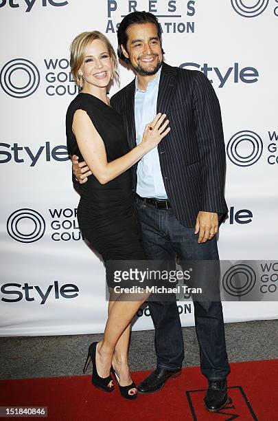 Julie Benz and Rich Orosco arrive at the Instyle and the Hollywood Foreign Press Association Party during the 2012 Toronto International Film...
