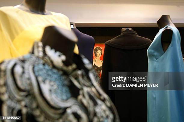 Evening dresses and personal belongings of Greek-American opera diva Maria Callas are exhibited, 07 December 2007 in Milan before being put up for...