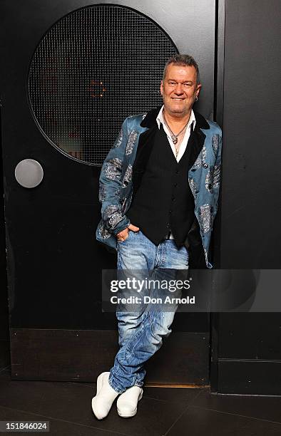 Jimmy Barnes arrives at the launch of Prinnie Stevens and Mahalia Barnes' national tour and album 'Come Together' at the Beresford Hotel on September...