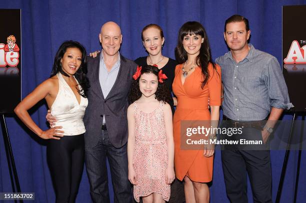 Actress J. Elaine Marcos, actor Anthony Warlow, actress Lilla Crawford, actress Katie Finneran, actress Brynn O'Malley and actor Clarke Thorell...