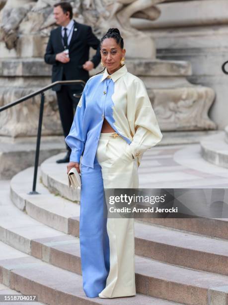 Tracee Ellis Ross attends the Schiaparelli Haute couture Fall/Winter 2023/2024 show as part of Paris Fashion Week on July 03, 2023 in Paris, France.