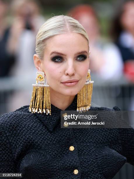 Leonie Hanne attends the Schiaparelli Haute couture Fall/Winter 2023/2024 show as part of Paris Fashion Week on July 03, 2023 in Paris, France.